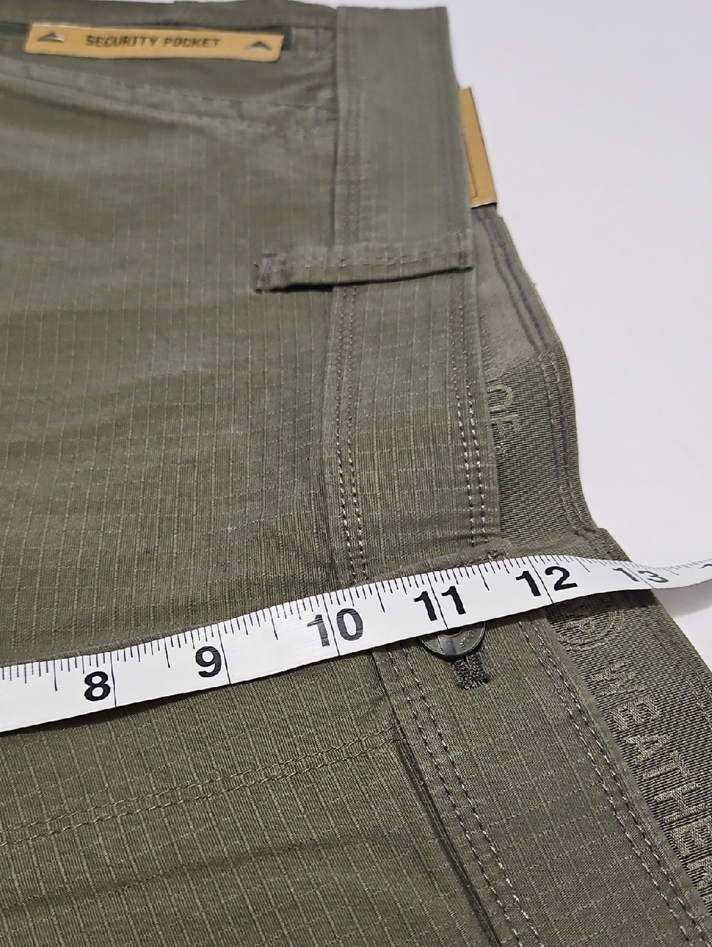 Weatherproof Olive Ripstop Utility Shorts With Cargo Pocket Size 40W - Picture 8 of 14